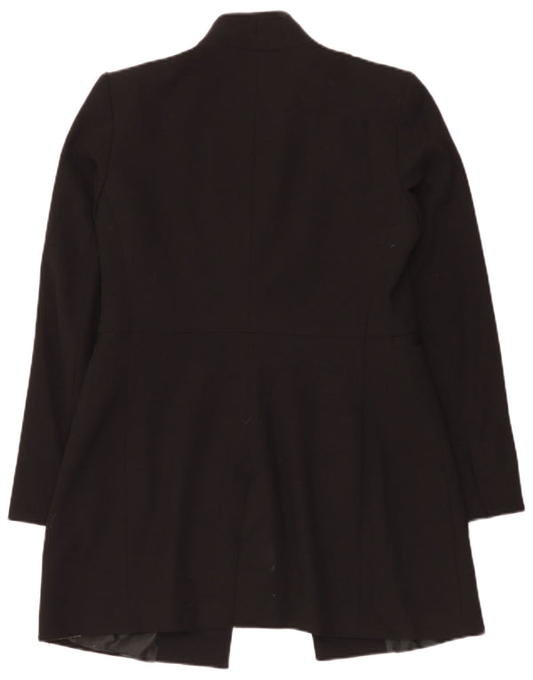 Zara Mujer Chaqueta Blazer Larga UK 46 Grande Poliéster Negro