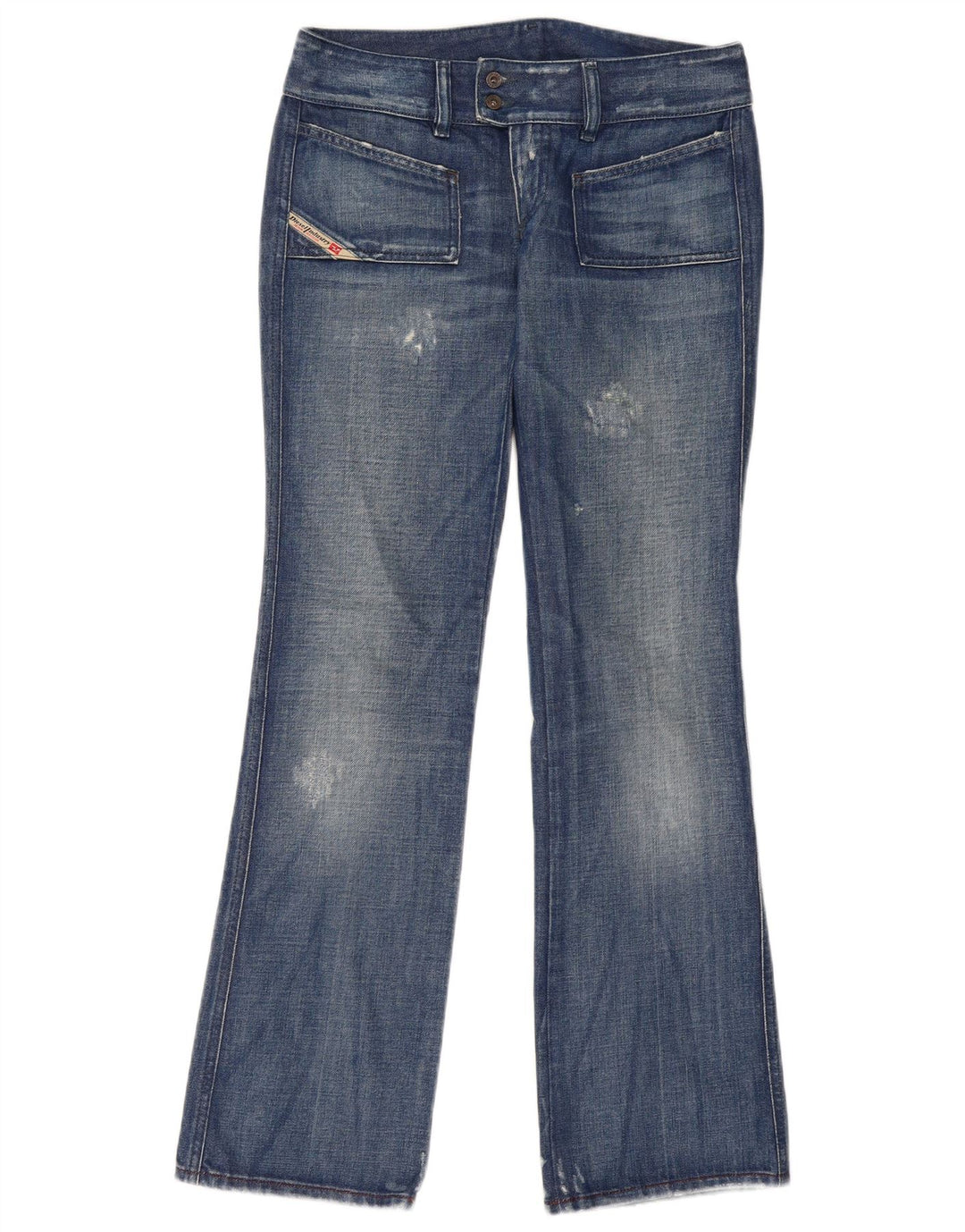 Diesel Mujer Vaqueros Bootcut Desgastados W29 L33 Algodón Azul