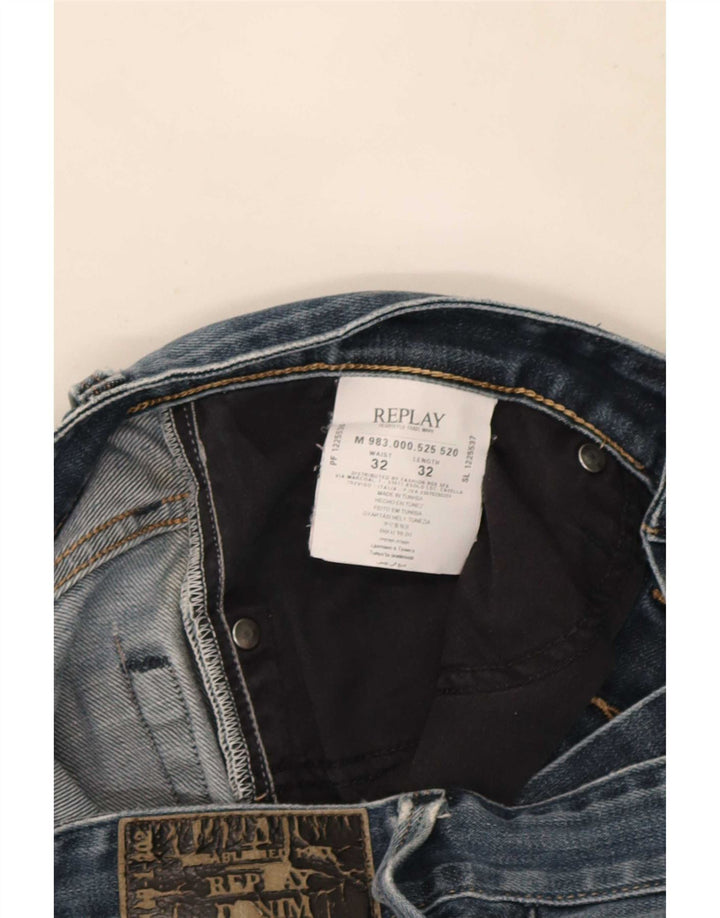 Vaqueros ajustados para hombre Replay W32 L32 Algodón azul
