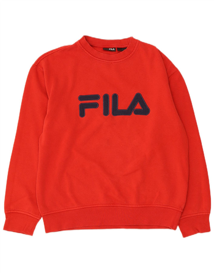 Fila Hombre Graphic Sudadera Jumper Pequeño Algodón Rojo