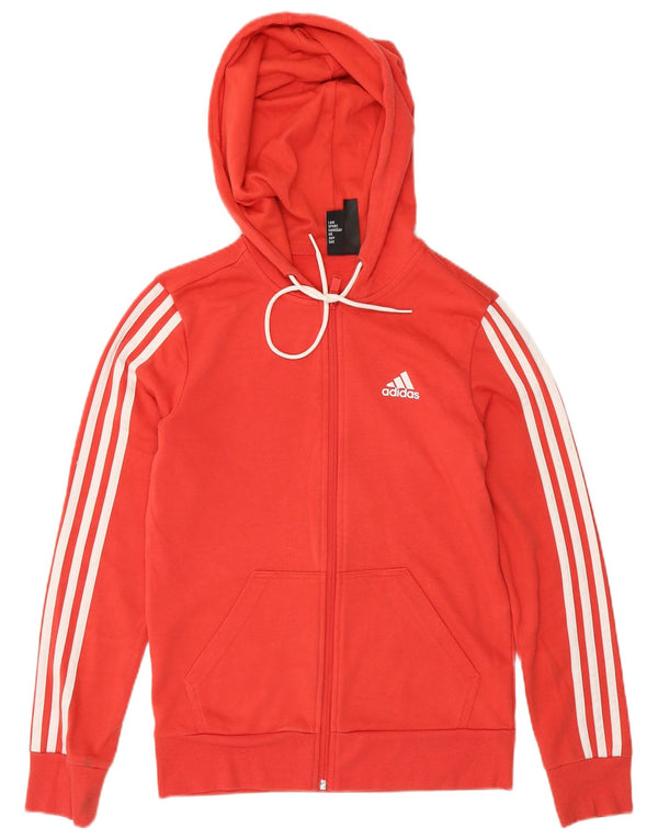 Adidas Sudadera con capucha y cremallera para mujer UK 4/6 XS Algodón rojo