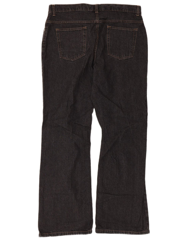 Marks & Spencer Vaqueros Bootcut para Mujer UK 40 Large W34 L30 Algodón Negro