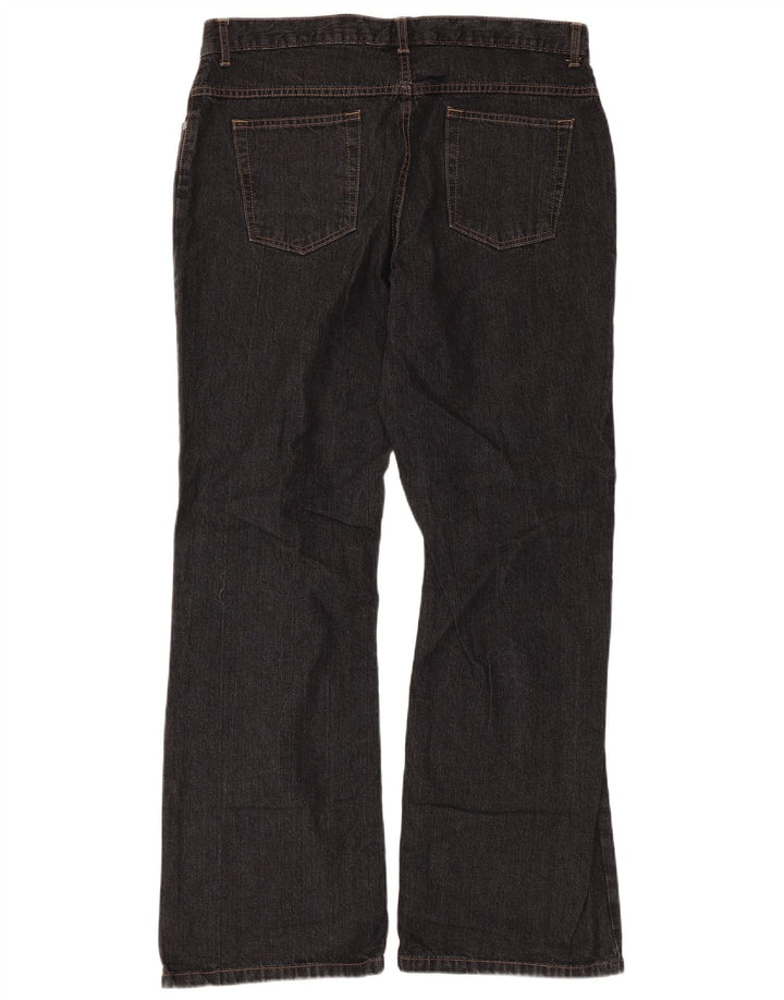 Marks & Spencer Vaqueros Bootcut para Mujer UK 40 Large W34 L30 Algodón Negro