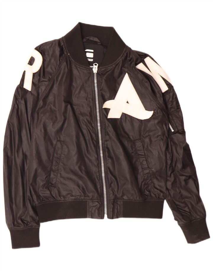 G-Star Mens Graphic Bomber Jacket UK 38 Mediano Poliamida Negra
