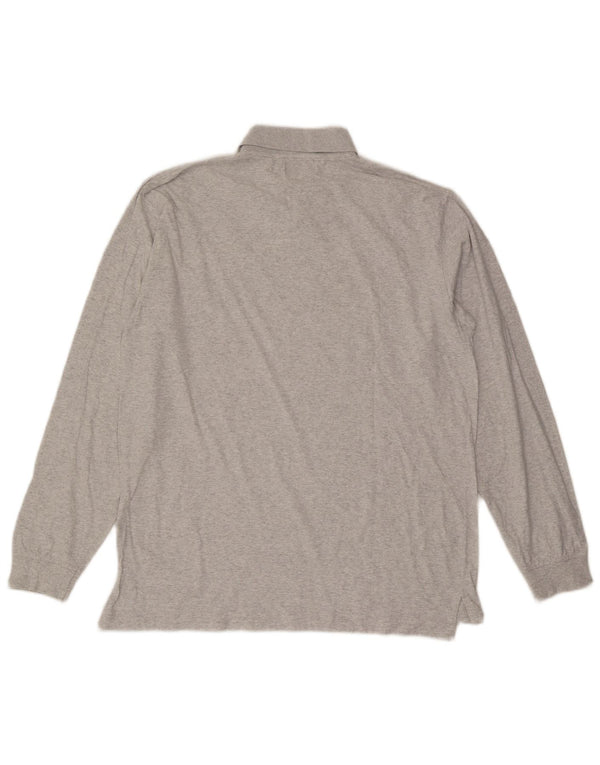 Kappa Polo De Manga Larga Hombre XL Algodón Moteado Gris