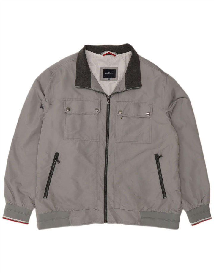 Marks & Spencer Chaqueta Bomber Azul Harbor para Hombre 3XL Poliéster Gris