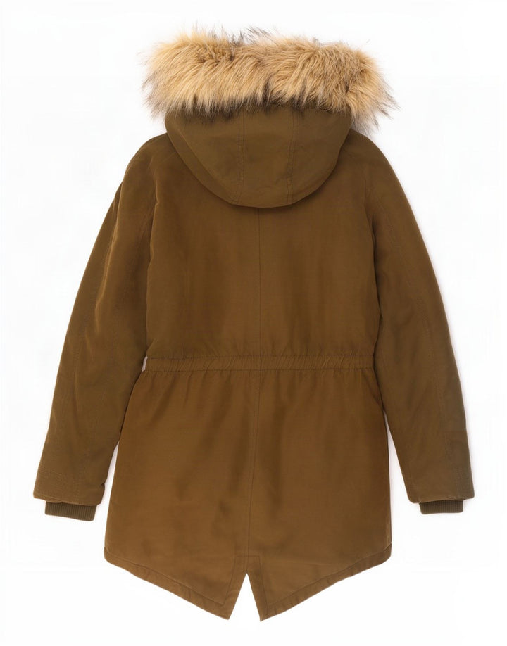 Guess Parka extragrande con capucha para mujer UK 6 XS Poliéster caqui