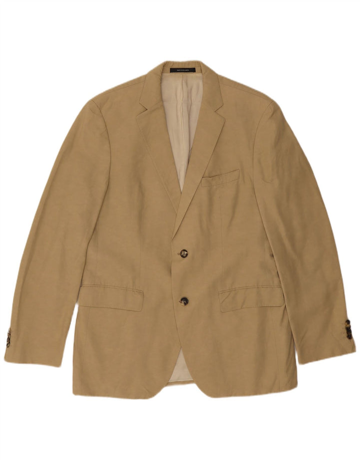 Hugo Boss Chaqueta tipo blazer de 2 botones para hombre Reino Unido 50 Grande Algodón beige
