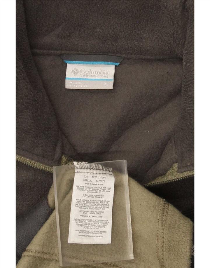 Columbia Chaqueta polar para hombre UK 40 Small Verde Colorblock Poliéster