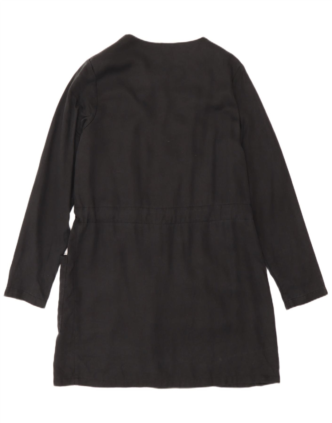 Zara Mujer Chaqueta Blazer Con Cremallera Completa UK 6 XS Black Lyocell