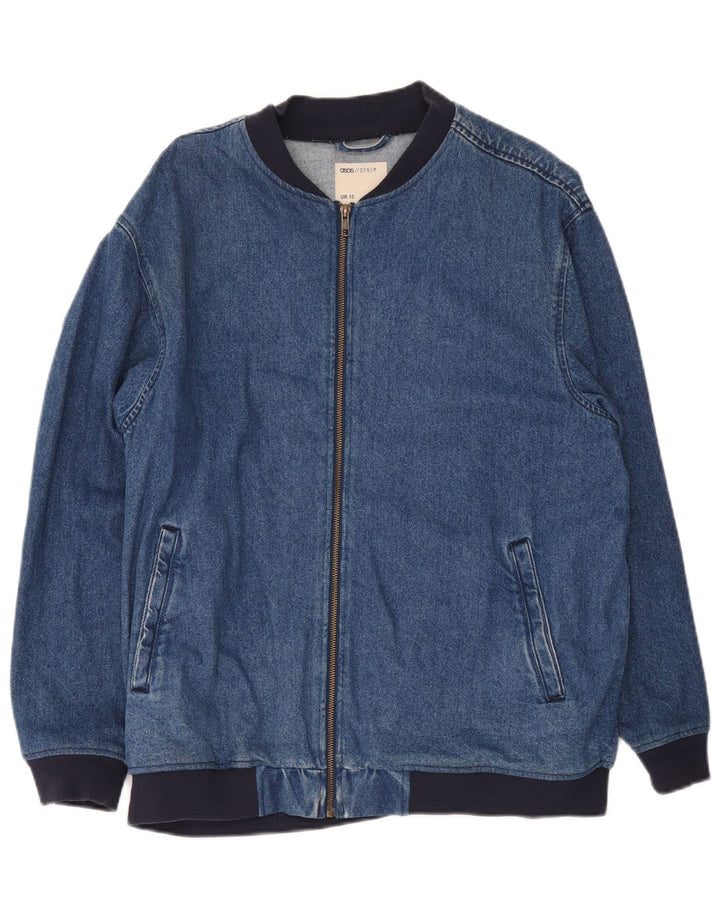 Asos Mujer Chaqueta Vaquera Extragrande De Algodón Color Block Azul Talla 40 Pequeña