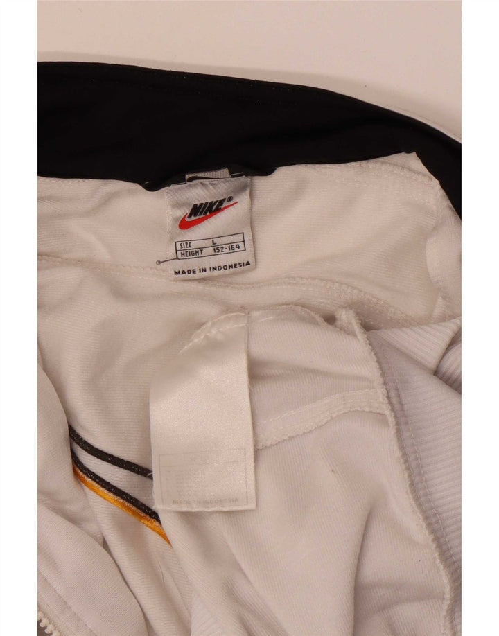 Chaqueta superior de chándal con gráfico Nike para niños de 12 a 13 años, grande, poliéster blanco