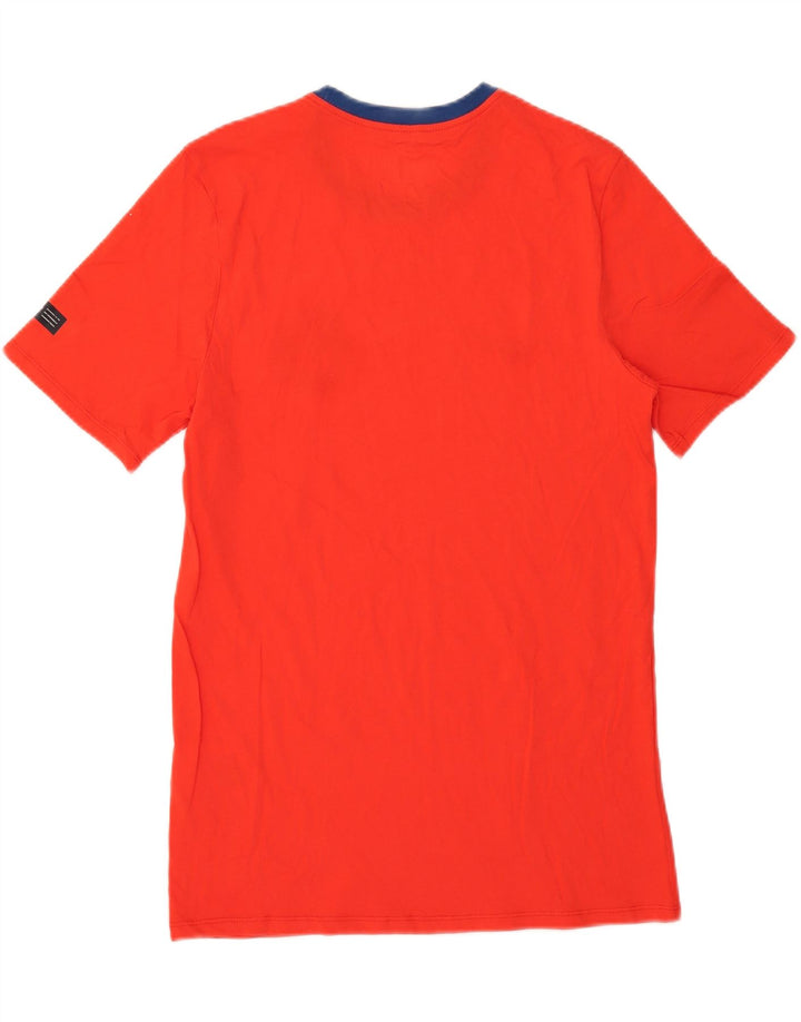 Camiseta Nike de corte atlético para hombre, parte superior de algodón rojo mediano
