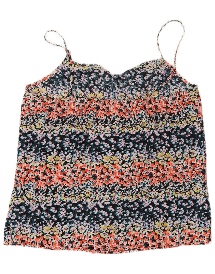 Oasis Top Cami con Volantes en la Parte Delantera para Mujer UK 40 Medium Multicolor Floral