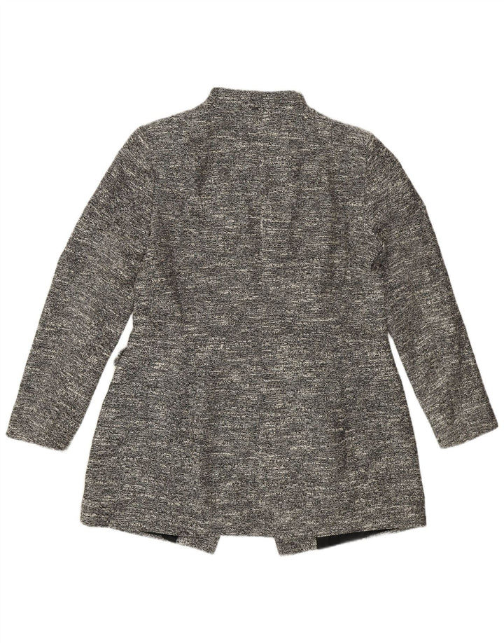 Zara Mujer Abrigo UK 40 XL Algodón Moteado Gris