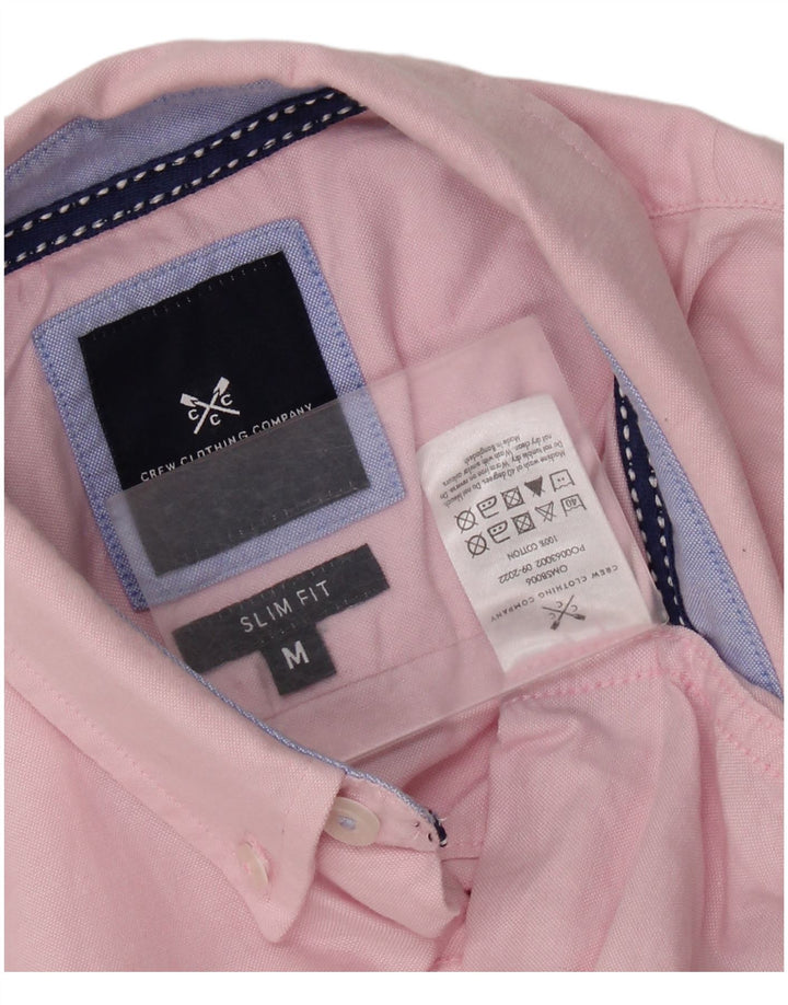 CREW CLOTHING Camisa ajustada para hombre de algodón rosa medio