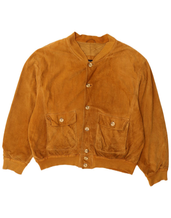 Pica Chaqueta bomber de ante para hombre IT 42 XL Beige