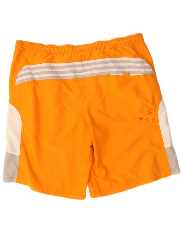 ADIDAS Hombre Graphic Bañador Shorts Grande Naranja Colorblock Poliéster