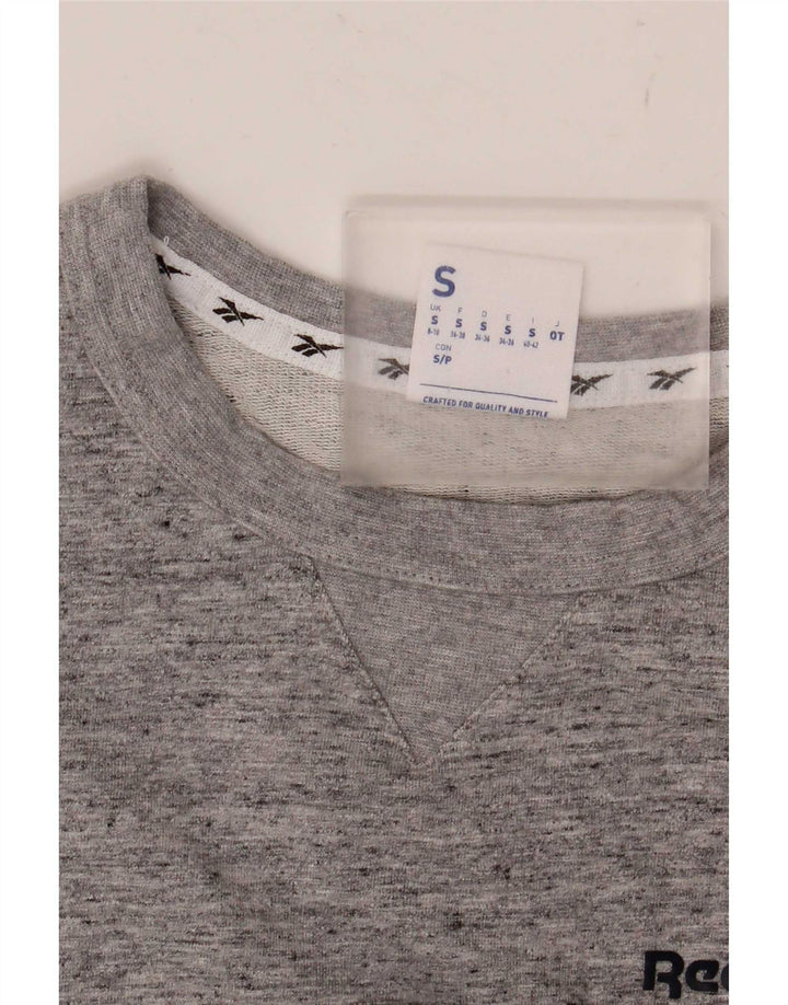 Reebok Camiseta extragrande para mujer UK 8/10 Small Grey Moteado