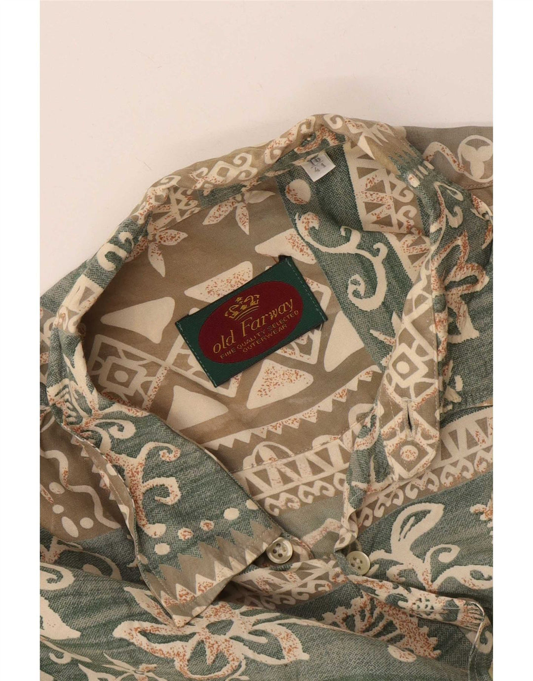 Old Farway Camisa para hombre Talla 41 Grande Multicolor Floral