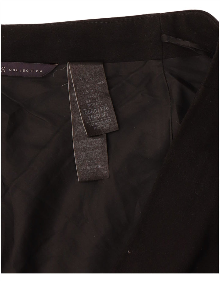 Marks & Spencer Falda lápiz para mujer UK 46 Large W34 Poliéster negro