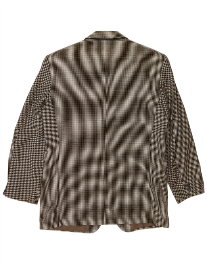 Policarpo Chaqueta tipo blazer de 2 botones para hombre UK 38 Gris medio Pata de gallo