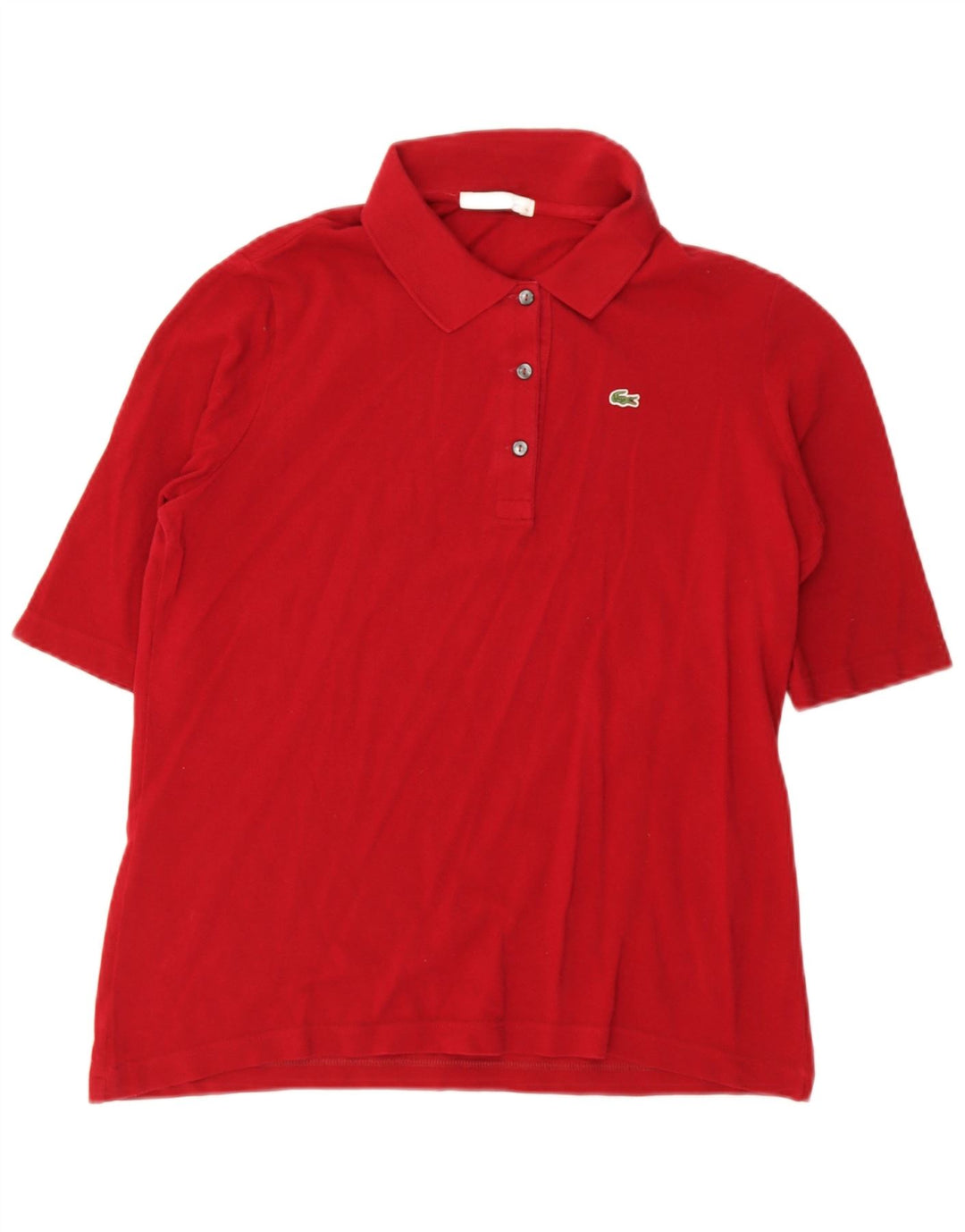 Polo Lacoste Mujer Talla 46 XL Algodón Rojo