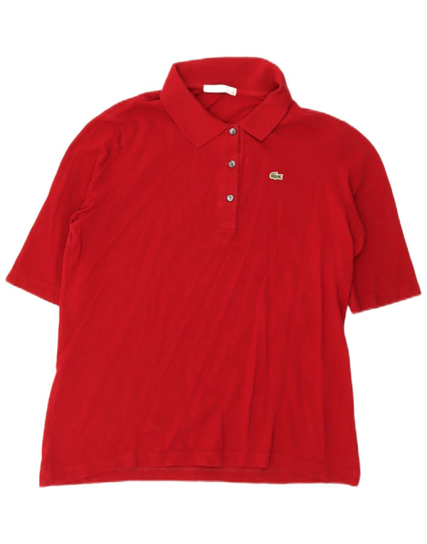 Polo Lacoste Mujer Talla 46 XL Algodón Rojo