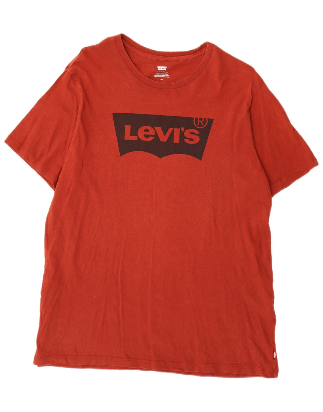 Levi's Camiseta gráfica para hombre Top grande de algodón rojo