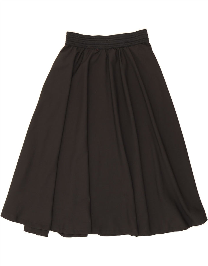 VINTAGE Womens A-Line Skirt W26 Small  Black Polyester Vintage Vintage and Second-Hand Vintage from Messina Hembry 