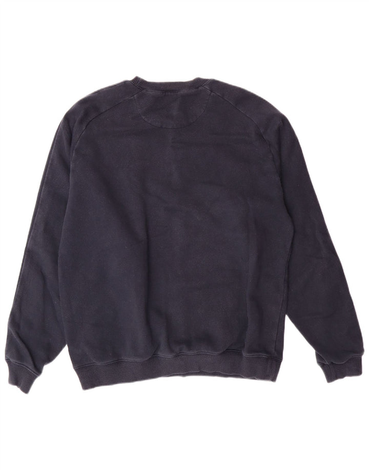 NIKE Sudadera gráfica para hombre, talla 39/41, algodón azul marino mediano