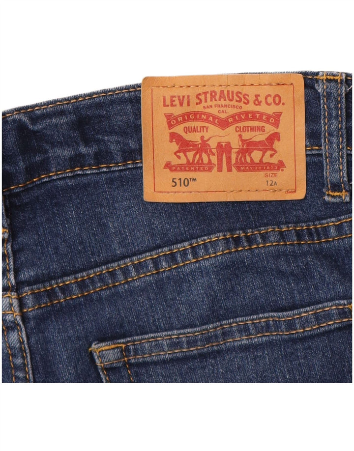LEVI'S Vaqueros pitillo 510 para niños 11-12 años W24 L28 Azul
