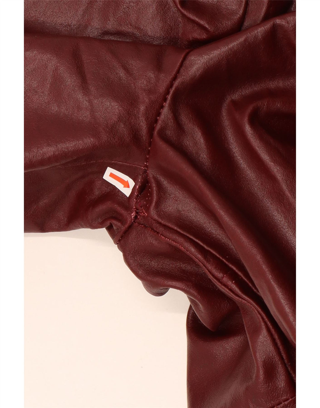 VINTAGE Chaqueta de cuero para mujer Reino Unido 18 XL Borgoña