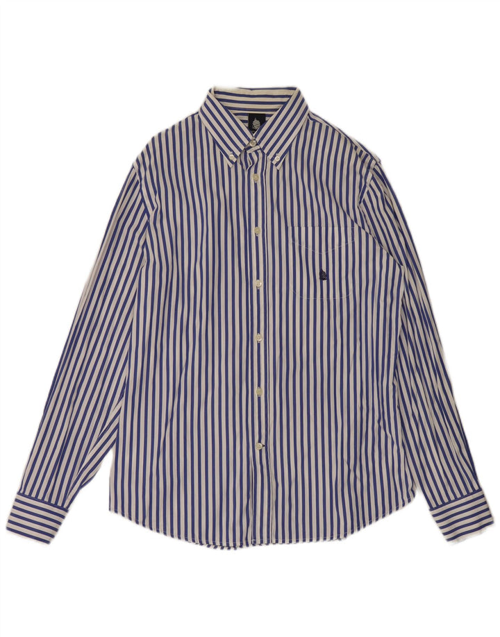 Marina Yachting Camisa Hombre Talla 41 Mediana Azul Rayas