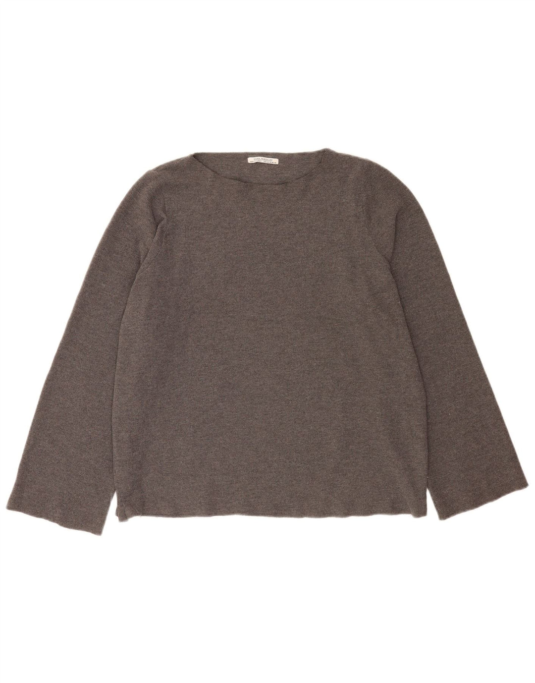 Zara Mujer Trafaluc Top Extragrande Manga Larga UK 44 Gris Medio