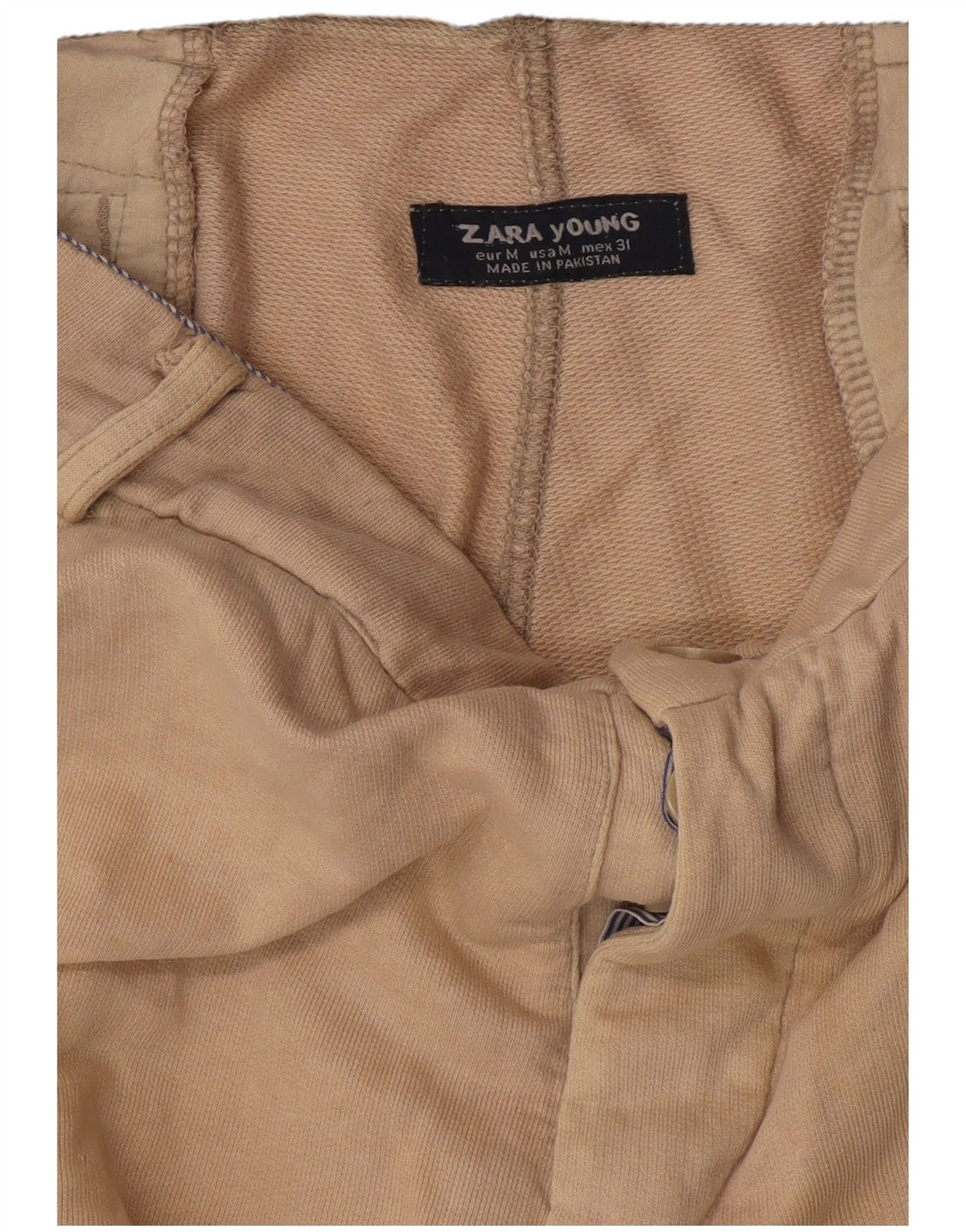 Zara Hombre Pantalón Chino Slim Fit Mediano W34 L32 Beige