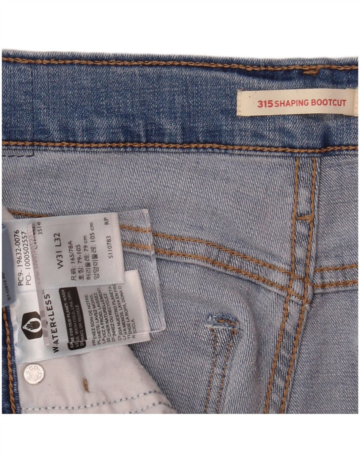 LEVI'S Mujer 315 Shaping Bootcut Jeans W31 L32 Algodón Azul