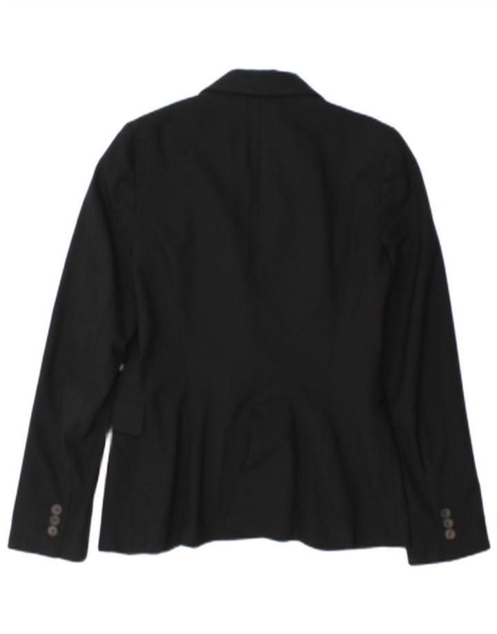 Zara Mujer Chaqueta Blazer De 1 Botón EU 34 2XS Acetato Negro