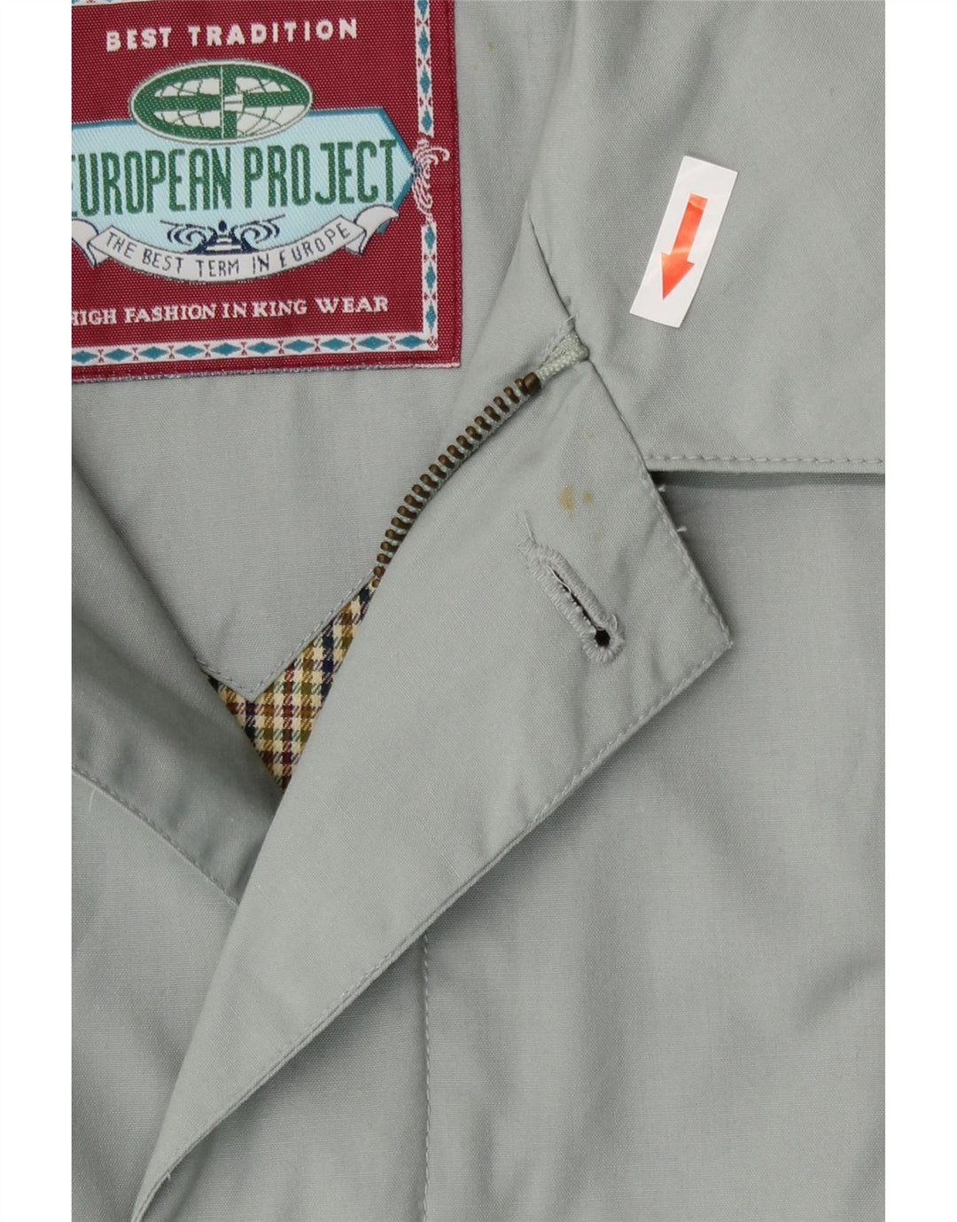 European Project Chaqueta bomber para hombre Reino Unido 40 Poliéster gris grande