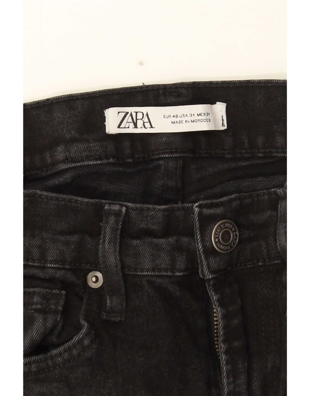 Zara Vaqueros pitillo para hombre EU 40 Medium W31 L30 Negro
