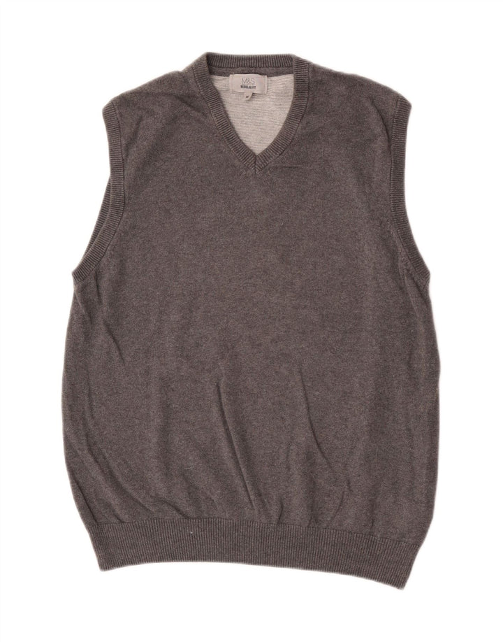 Marks & Spencer Camiseta sin mangas de ajuste regular para hombre de algodón gris medio
