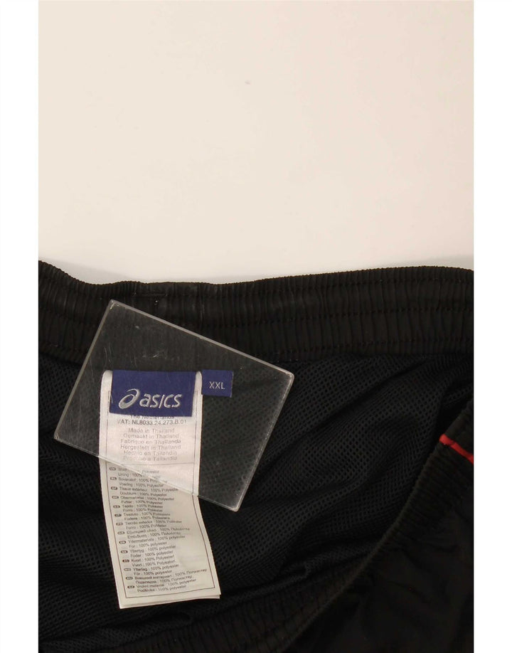 Asics Pantalones cortos deportivos para hombre 2XL Negro Colorblock Poliéster