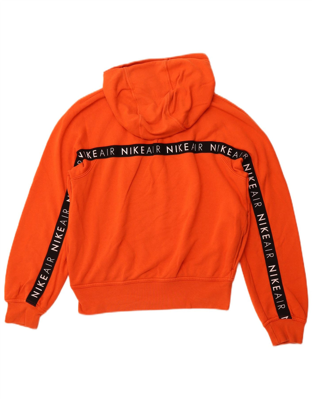 NIKE - Sudadera con capucha para mujer, diseño gráfico, talla 40, talla pequeña, color naranja