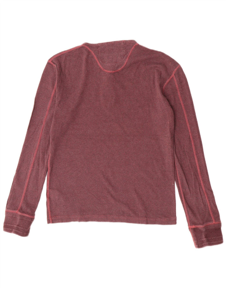 Superdry Top ajustado de manga larga de algodón granate para hombre