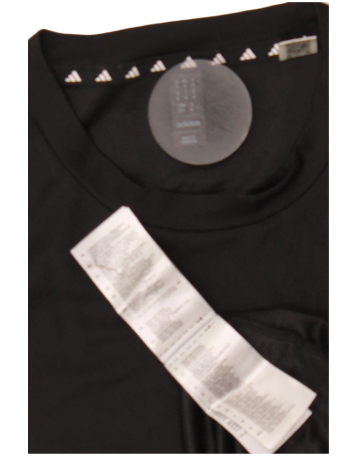 Adidas Hombre Camiseta Top Medium Negro Poliéster Deportes