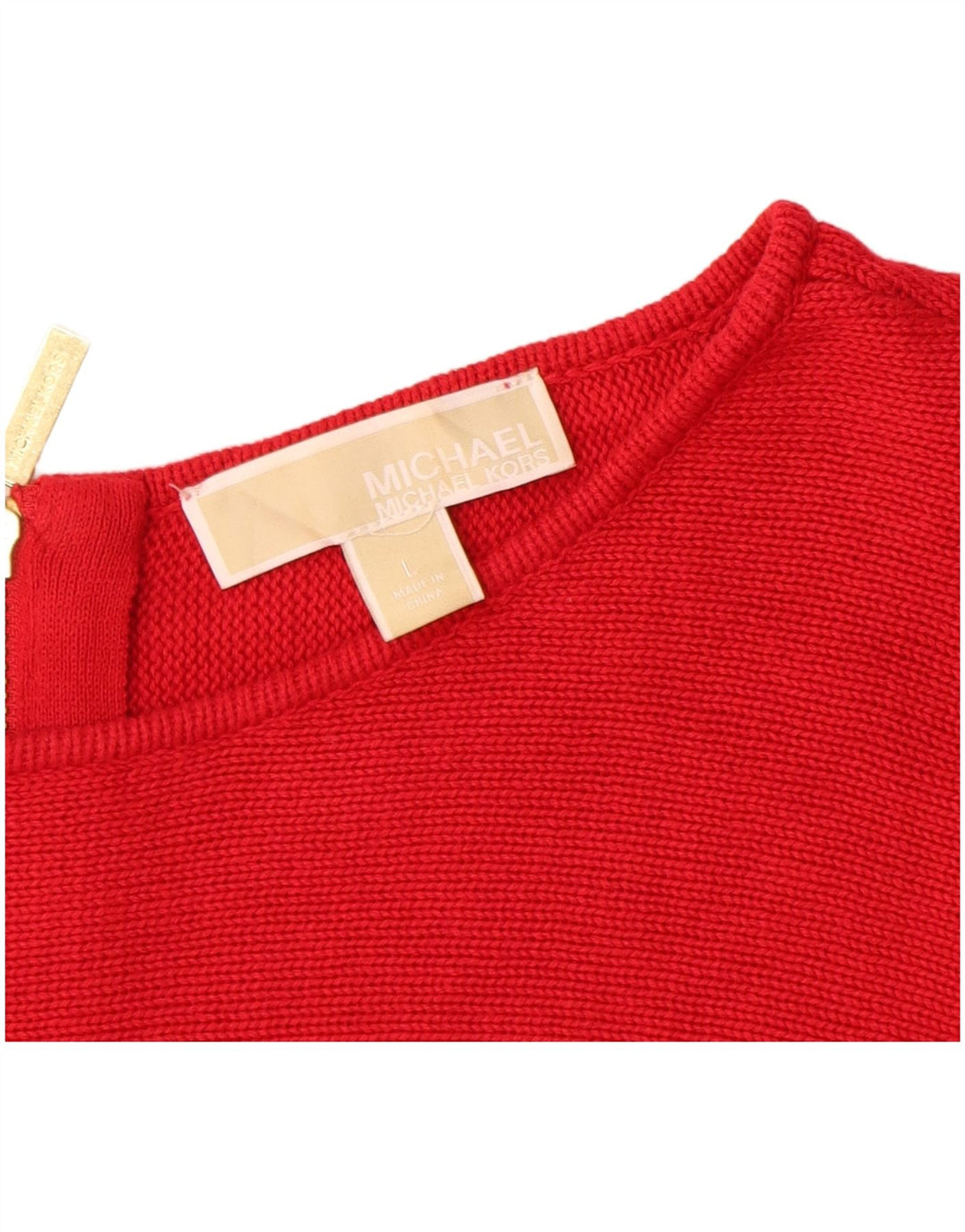MICHAEL KORS Jersey con cuello barco para mujer UK 16 Grande Algodón rojo