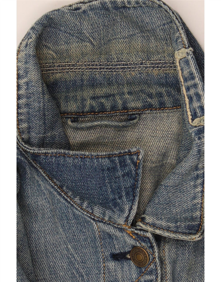 ABERCROMBIE & FITCH Chaqueta vaquera extragrande para mujer UK 44 Algodón azul medio