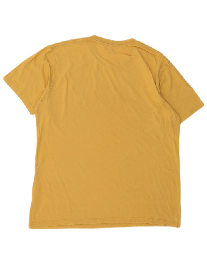 Vans Hombre Camiseta Gráfica Top Algodón Amarillo Medio