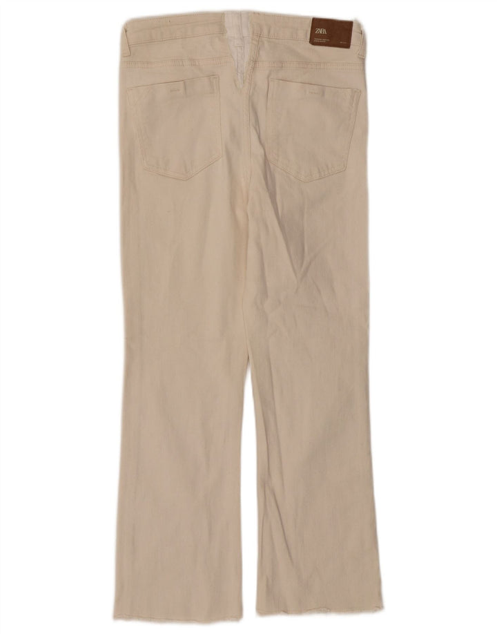 Zara Vaqueros Cortos Mujer EU 40 Mediano W28 L25 Beige