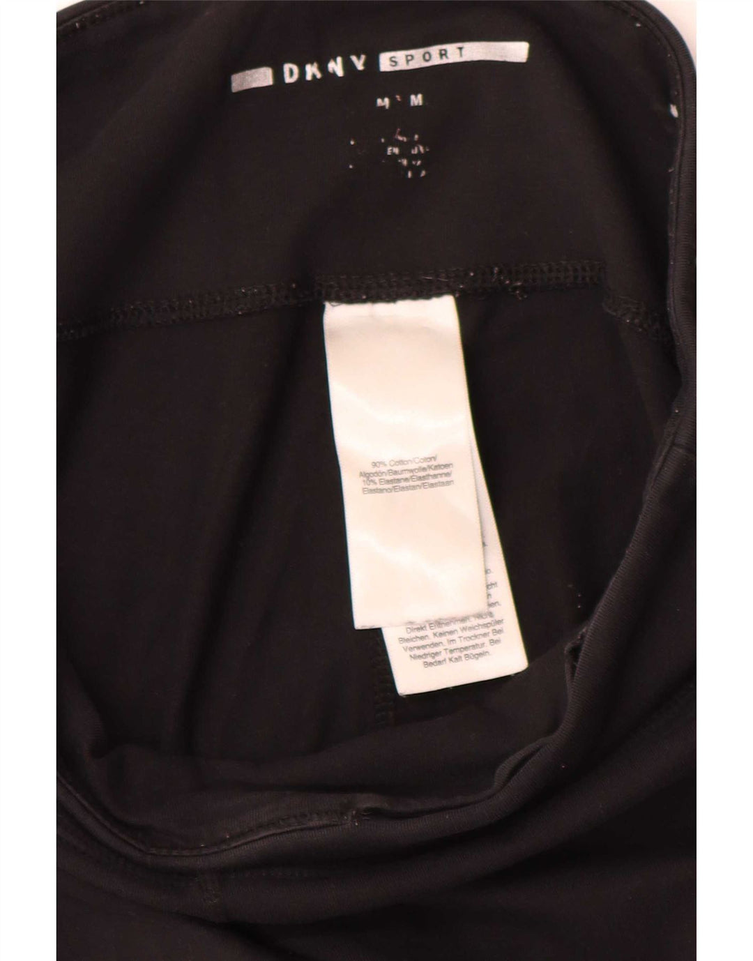 Dkny Leggings gráficos para mujer UK 44 Mediano Algodón negro